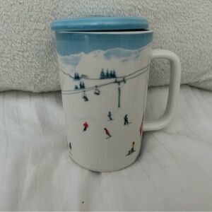 Indigo Winter Ski Mug with lid